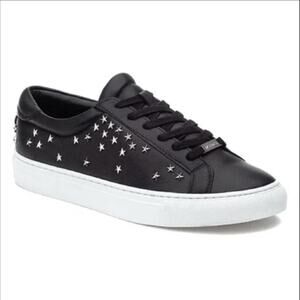 J/SLIDES Liberty Embellished Leather Sneakers black size 7